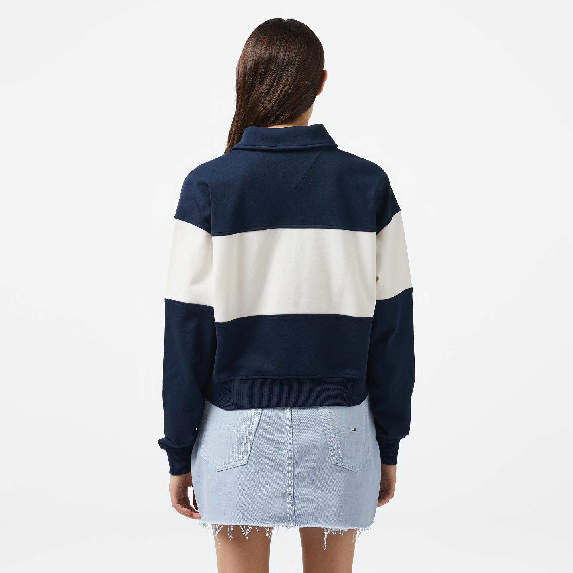 Tommy Hilfiger Jeans Cblk Badge Hwk Kadın Lacivert Sweatshirt