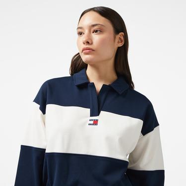  Tommy Hilfiger Jeans Cblk Badge Hwk Kadın Lacivert Sweatshirt