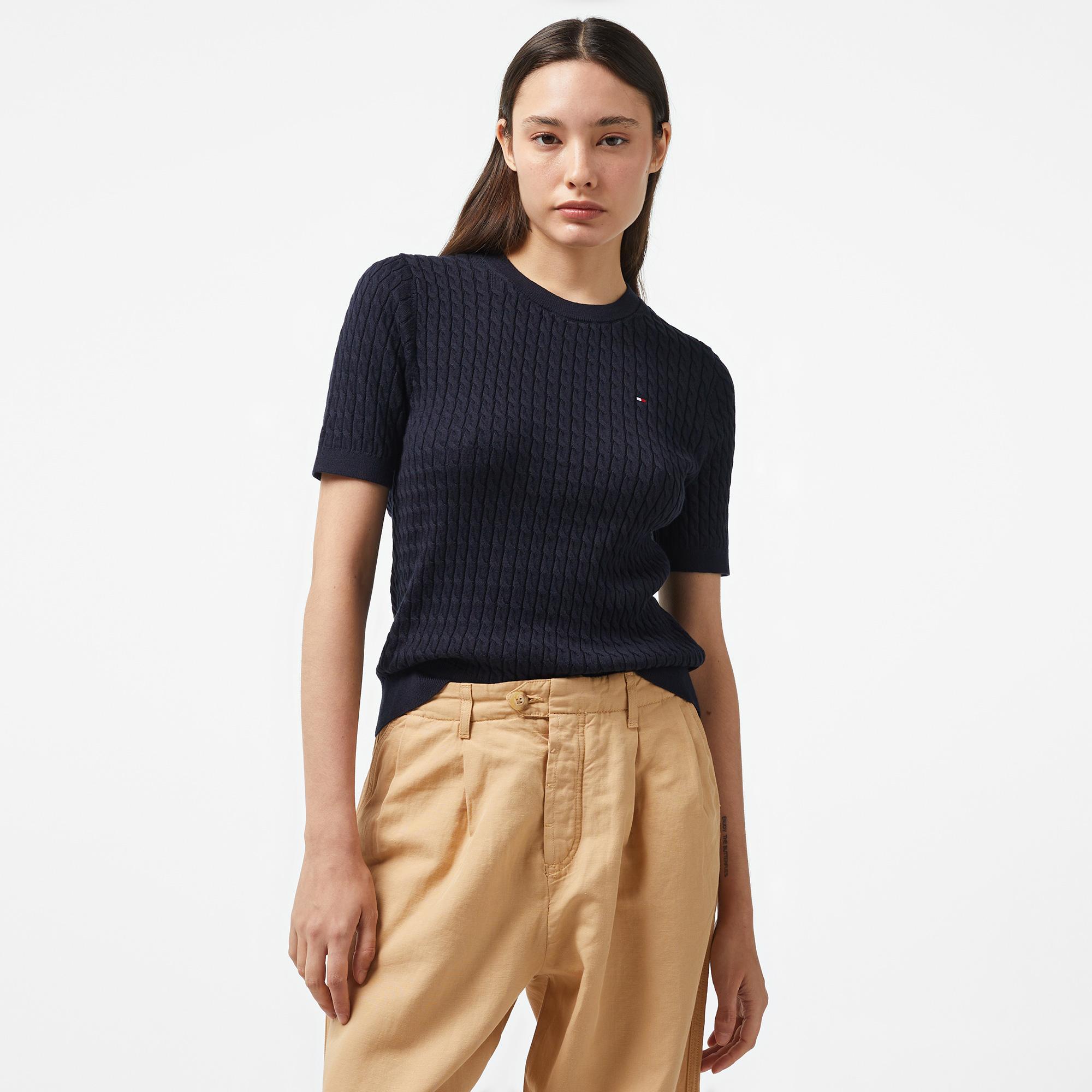 Tommy Hilfiger Kadın Mavi Kazak