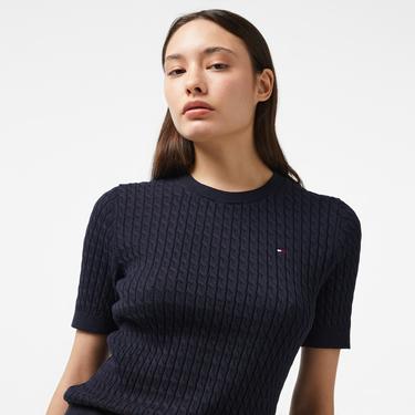  Tommy Hilfiger Kadın Mavi Kazak