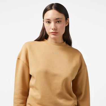  Calvin Klein Nano Logo Relaxed Kadın Kahverengi Sweatshirt