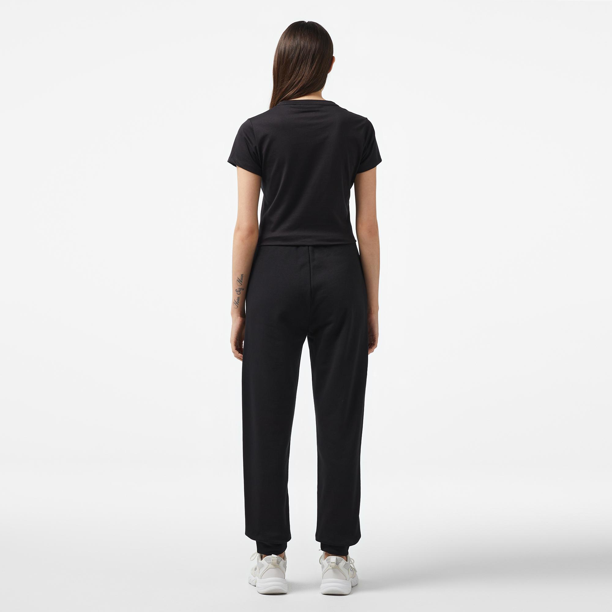 Calvin Klein Nano Logo Relaxed Kadın Siyah Eşofman Altı