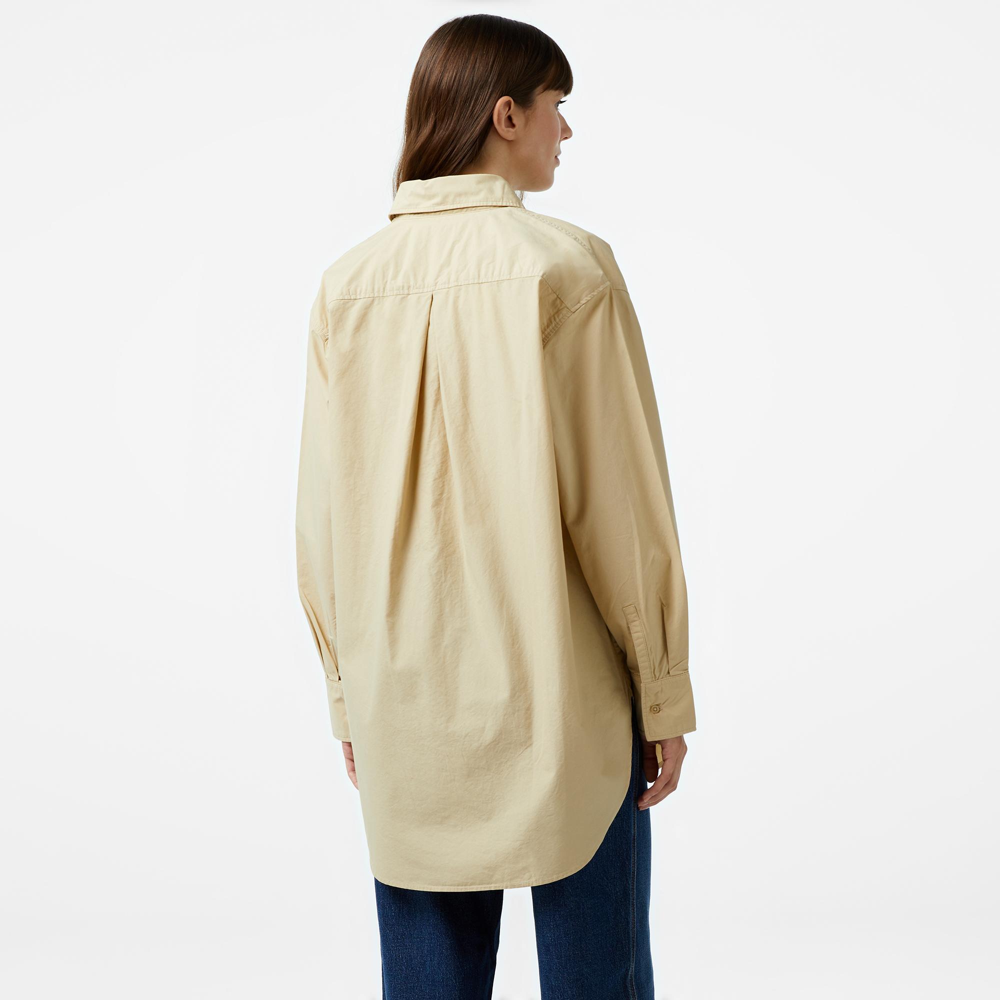 Calvin Klein Jeans Long Cotton Utility Kadın Haki Gömlek