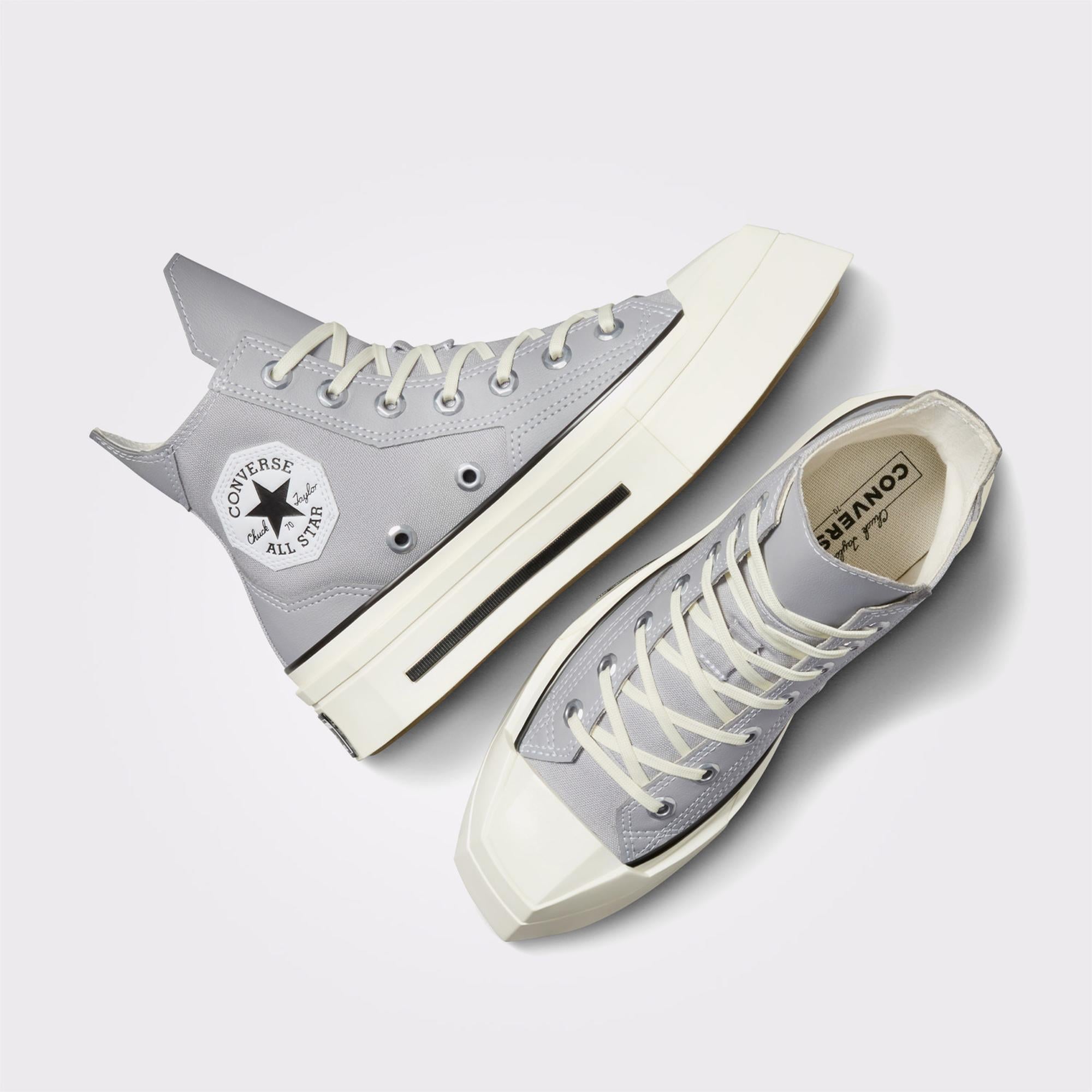Converse Chuck 70 De Luxe Squared Unisex Gri Platform Sneaker
