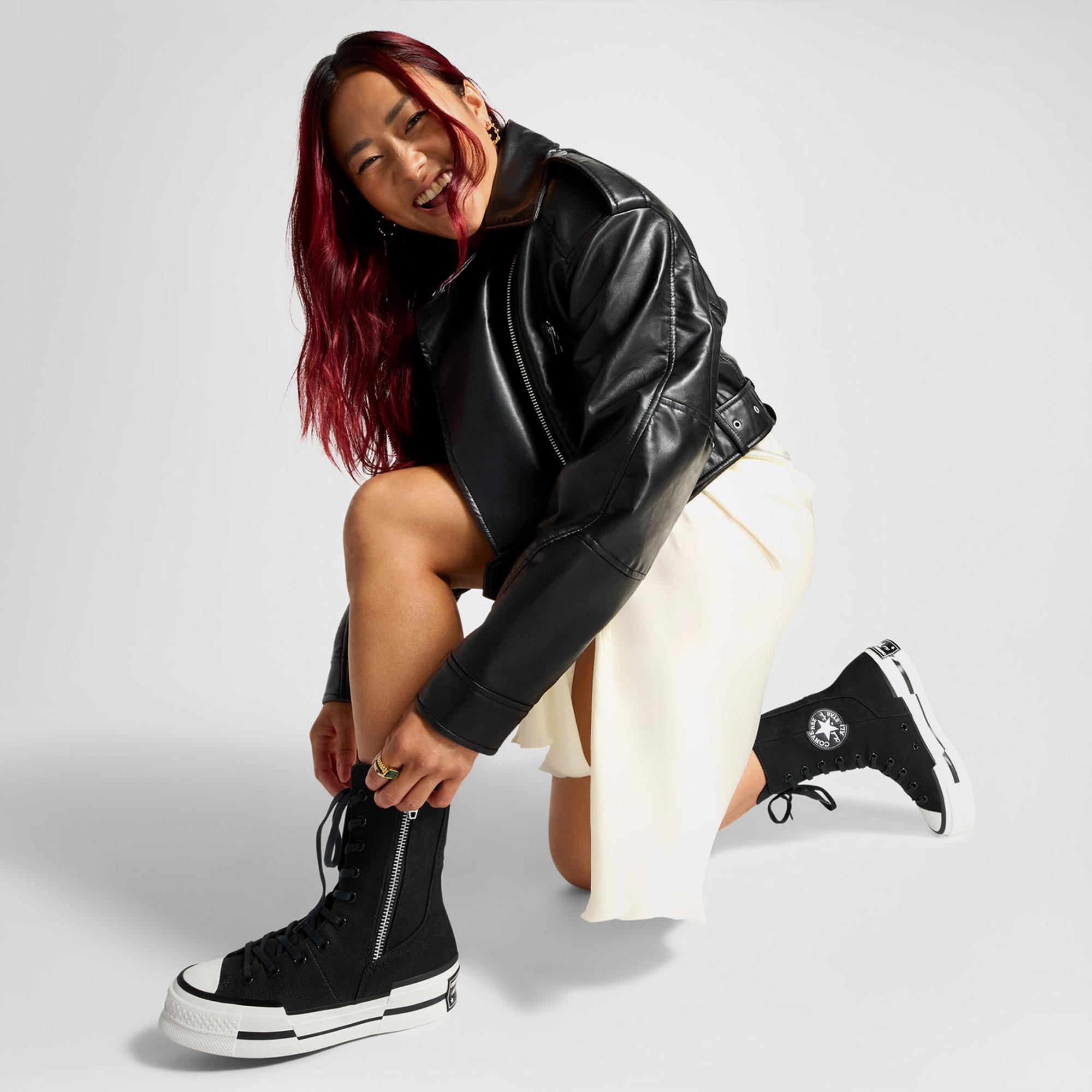 Converse Chuck 70 Plus XHi Unisex Siyah Platform Sneaker