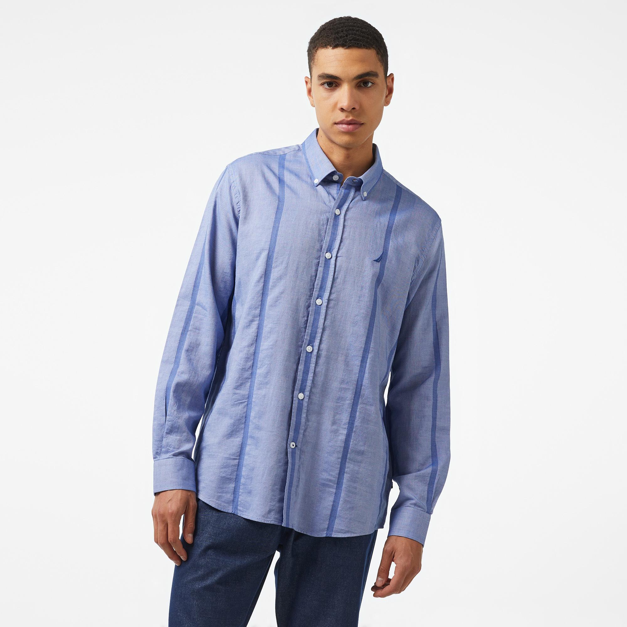 Nautica Erkek Mavi Classic Fit Gömlek