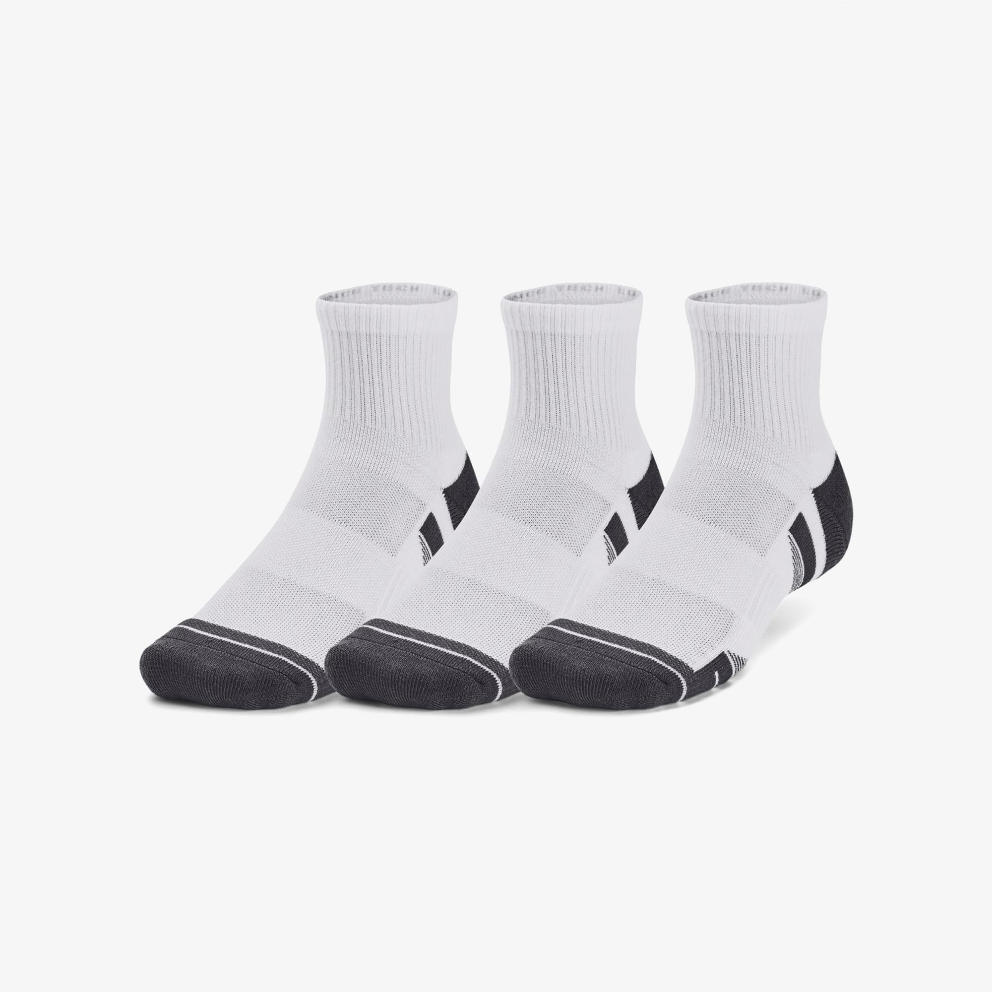 Under Armour Performance Tech Unisex Beyaz 3'lü Çorap