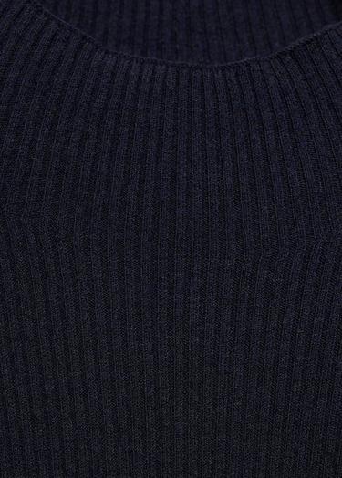  Mango Kadın Kontrast Detaylı Triko Elbise Lacivert