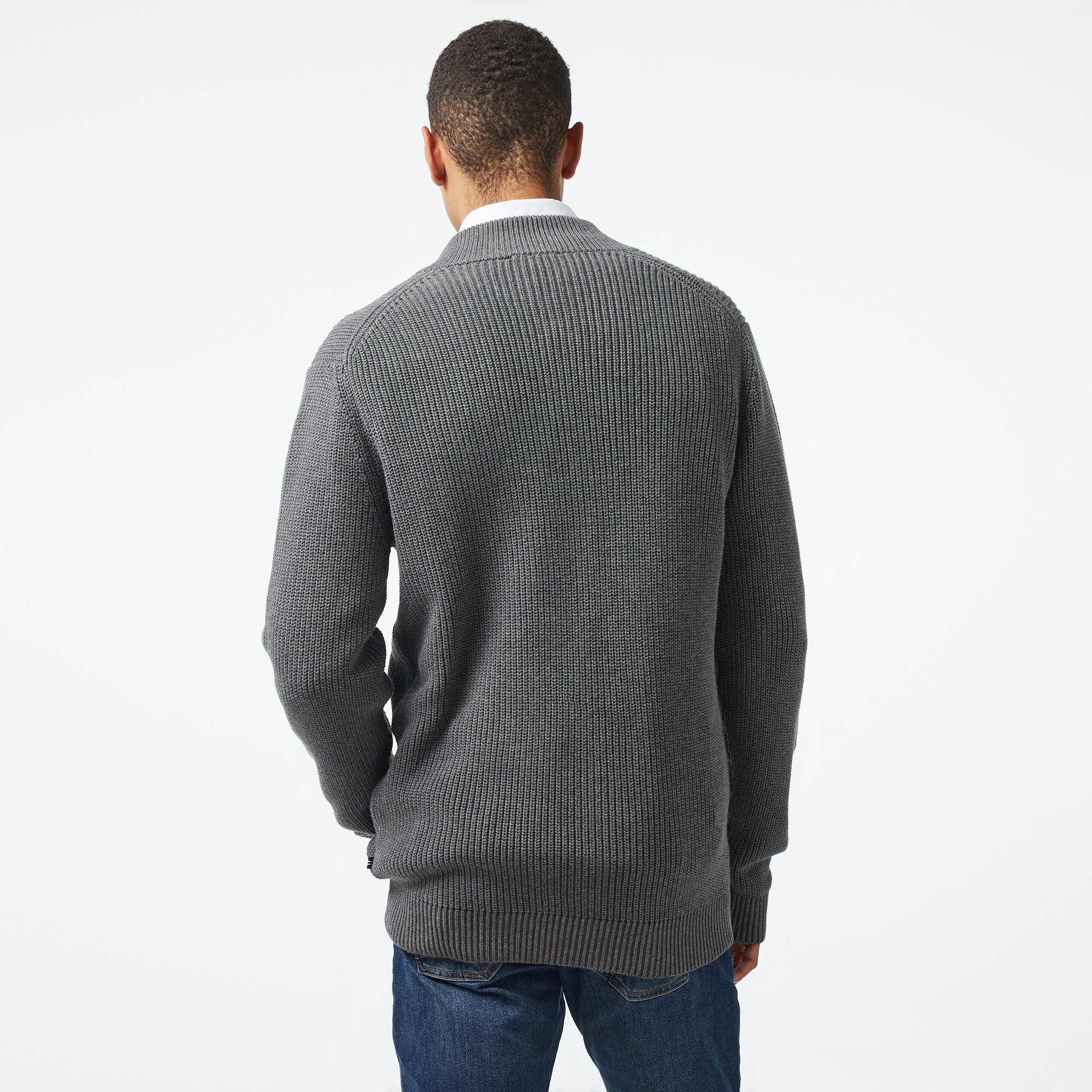 Nautica Erkek Gri Regular Fit Triko Hırka