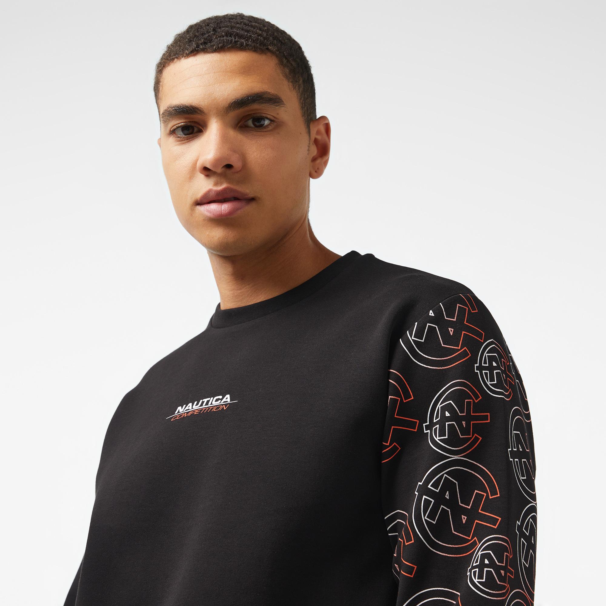 Nautica Erkek Siyah Regular Fit Sweatshirt