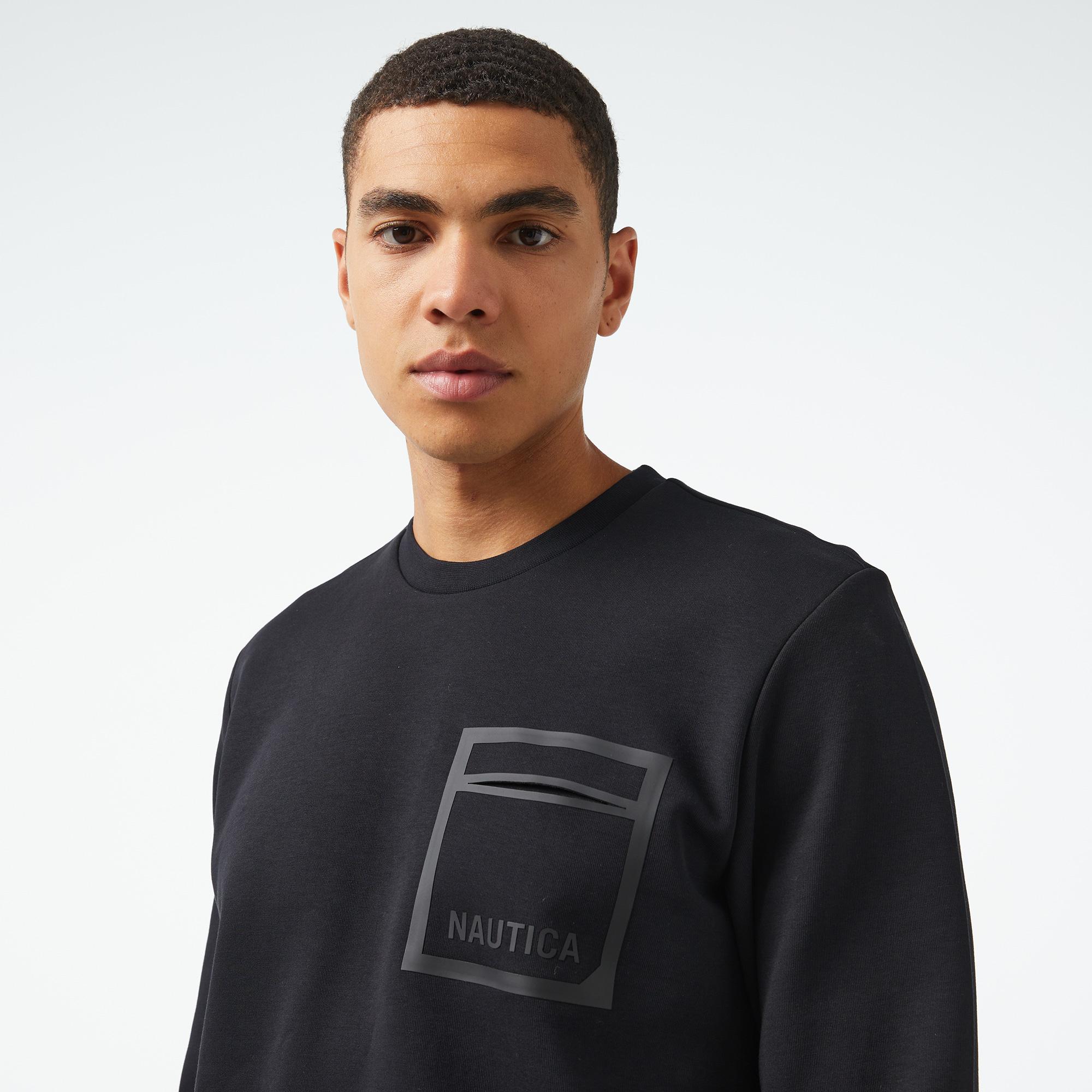 Nautica Erkek Siyah Regular Fit Sweatshirt