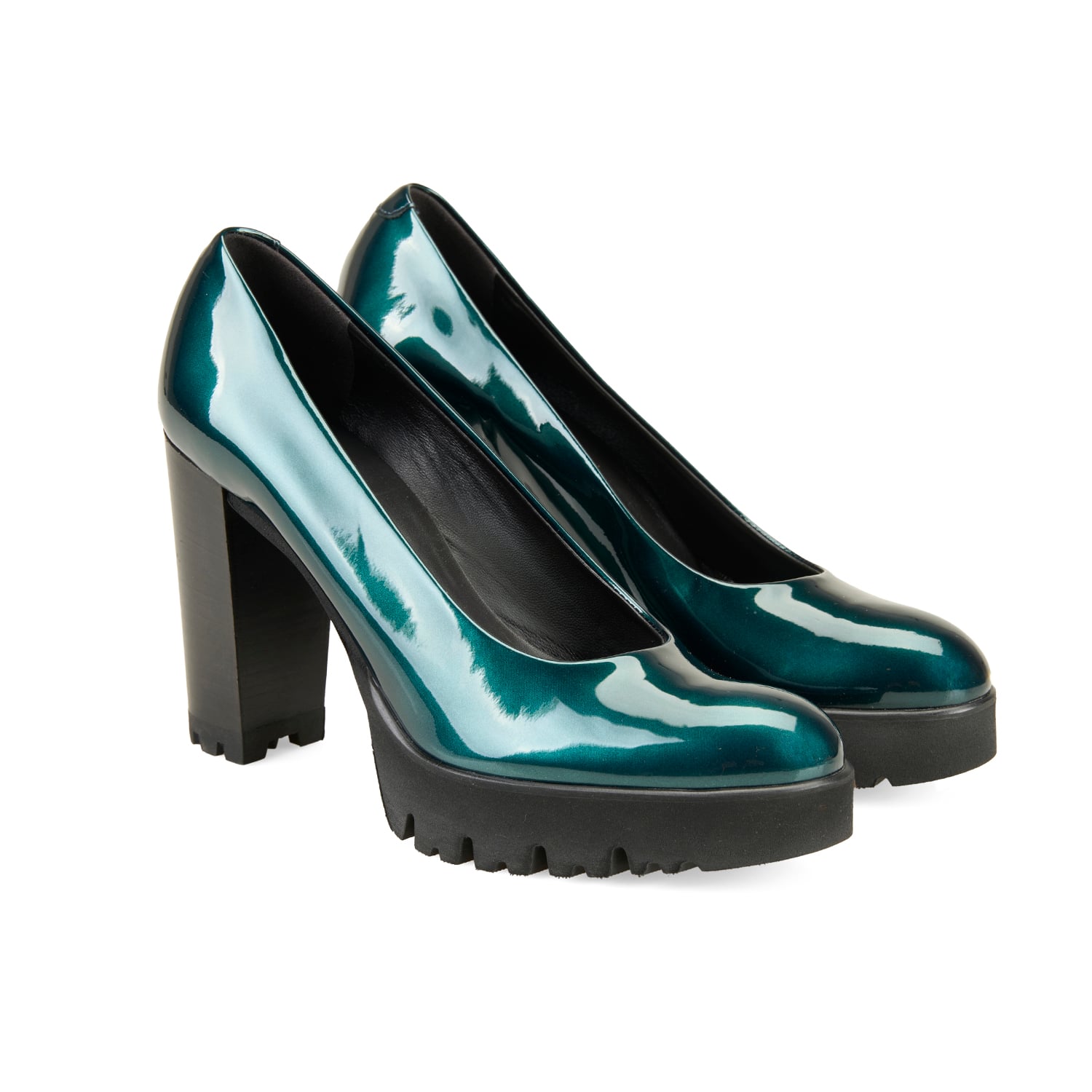  Luca Grossi Kadın Yeşil Topuklu Klasik Ayakkabı