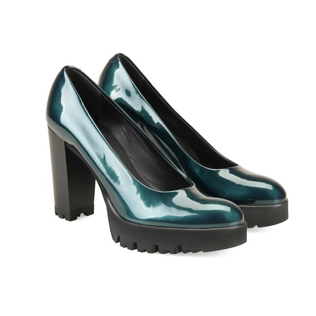  Luca Grossi Kadın Yeşil Topuklu Klasik Ayakkabı