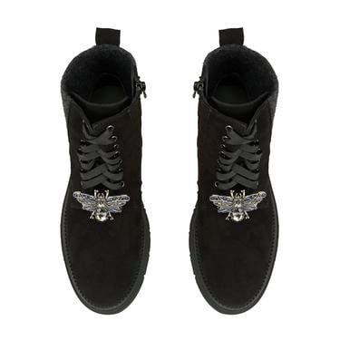  Luca Grossi Kadın Siyah Toka Detaylı Bot