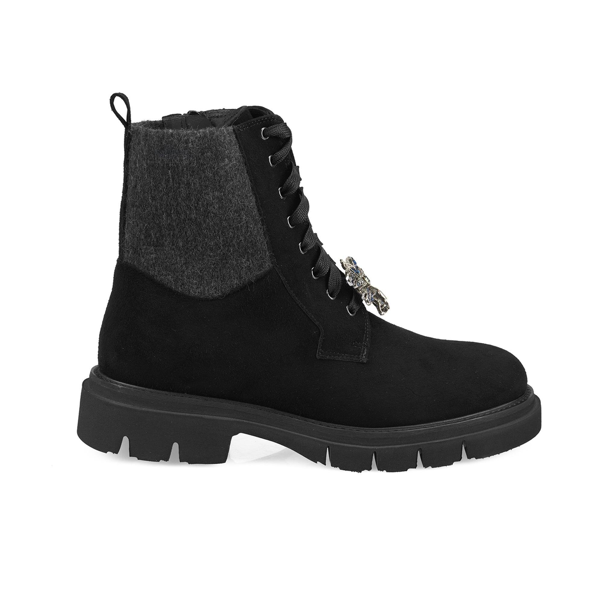 Luca Grossi Kadın Siyah Toka Detaylı Bot