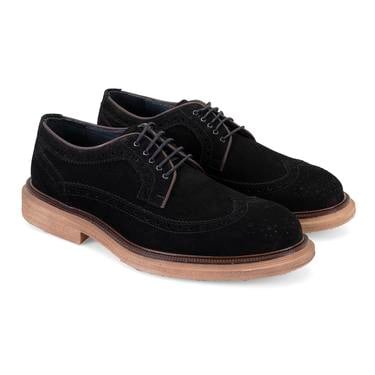  Jagger Siyah Erkek Süet Deri Klasik Ayakkabı