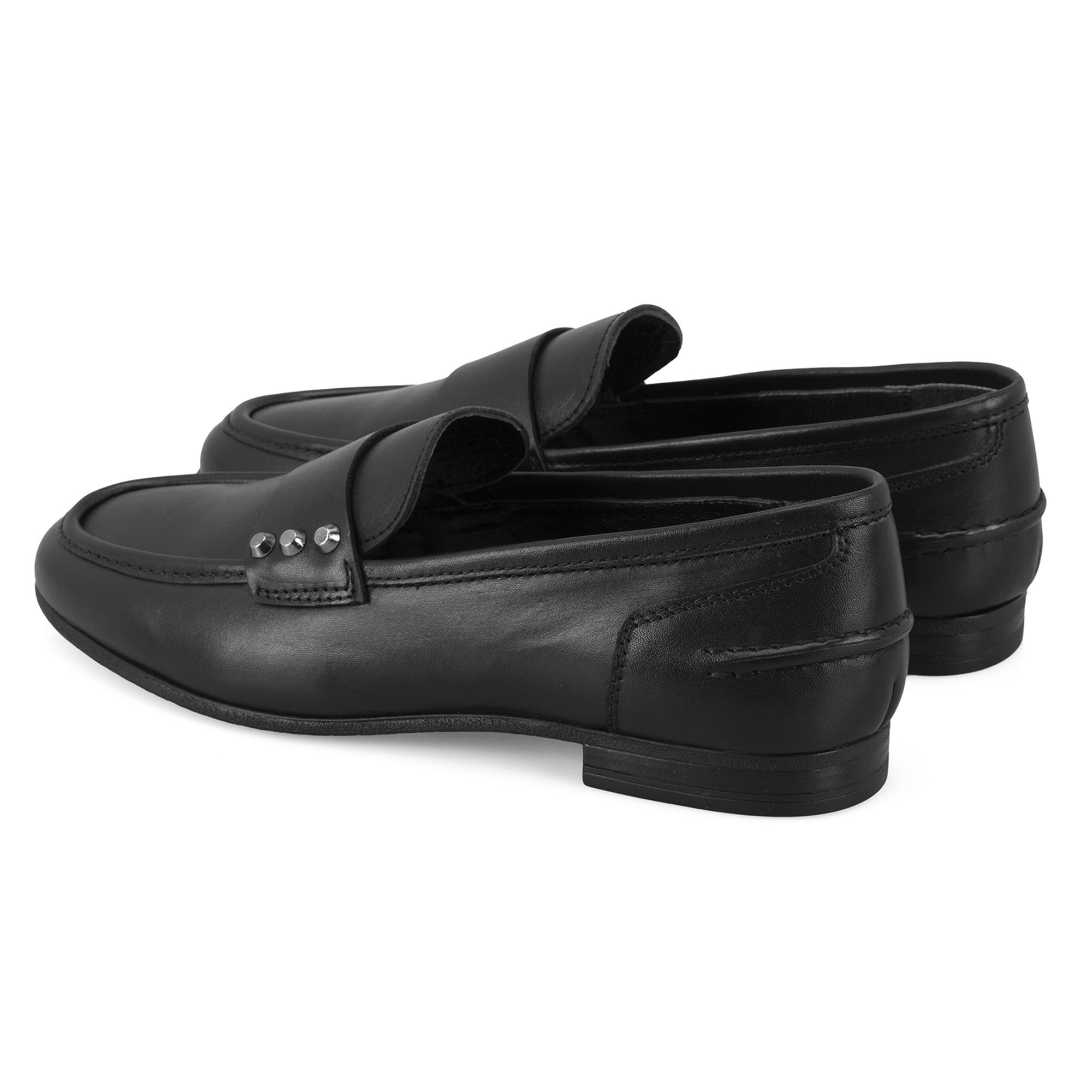 Kadın Siyah Deri Loafer