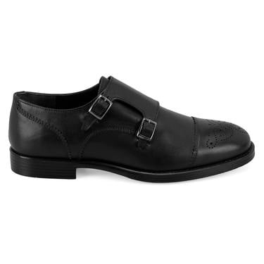  Kadın Siyah Deri Klasik Ayakkabı