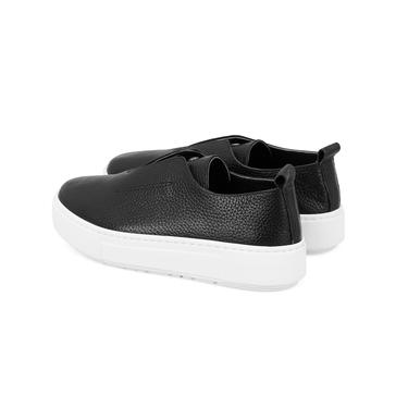  Kadın Siyah Deri Spor Ayakkabı