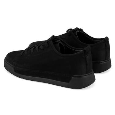  Estevan Siyah Erkek Nubuk Deri Günlük Ayakkabı