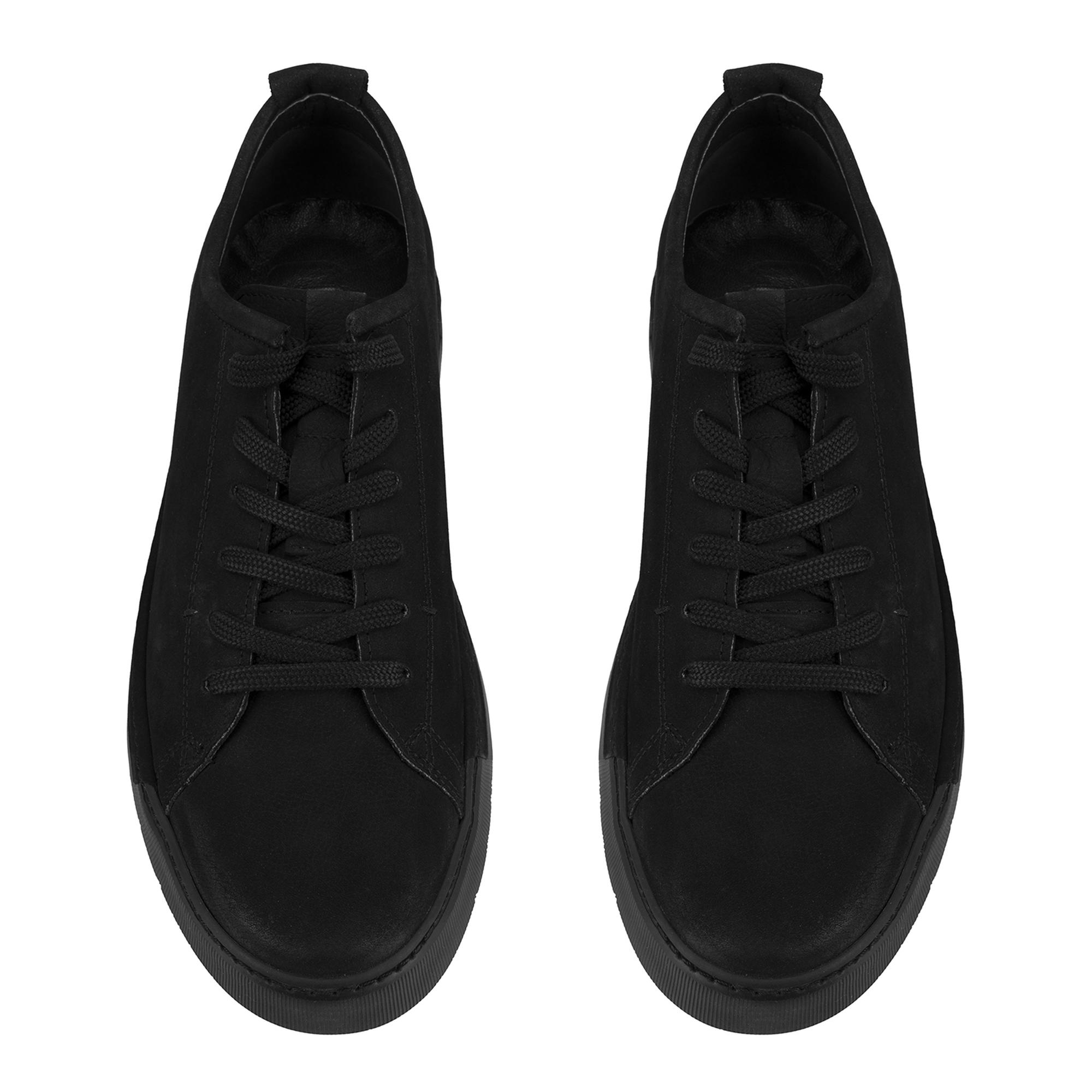 Estevan Siyah Erkek Nubuk Deri Günlük Ayakkabı