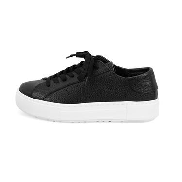  Kadın Siyah Deri Spor Ayakkabı