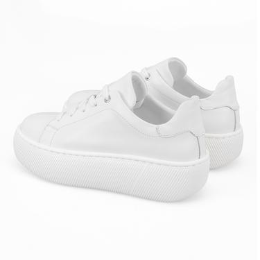  Kadın Beyaz Deri Günlük Ayakkabı