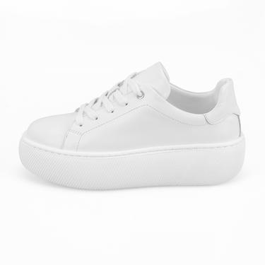  Kadın Beyaz Deri Günlük Ayakkabı