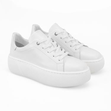  Kadın Beyaz Deri Günlük Ayakkabı