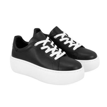  Kadın Siyah Deri Günlük Ayakkabı