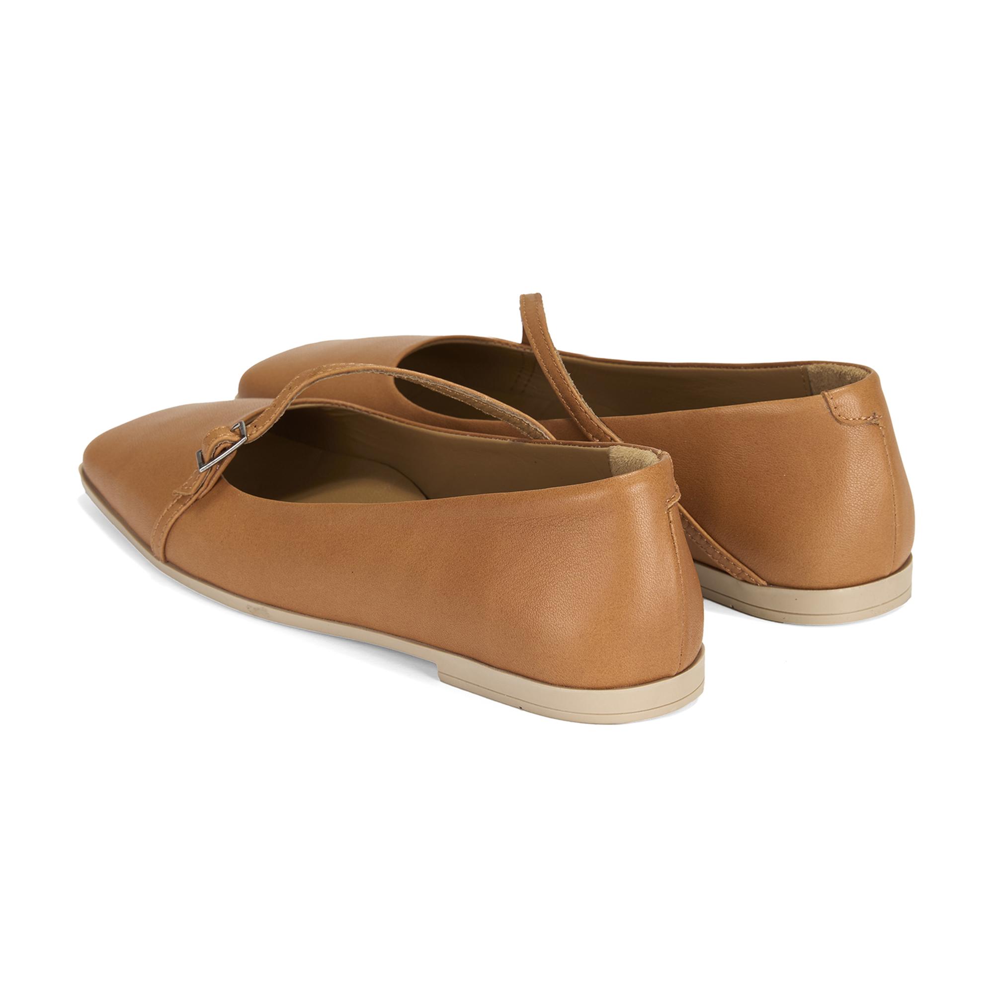 Kadın Taba Ayarlanabilir Tokalı Deri Babet