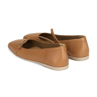  Kadın Taba Ayarlanabilir Tokalı Deri Babet