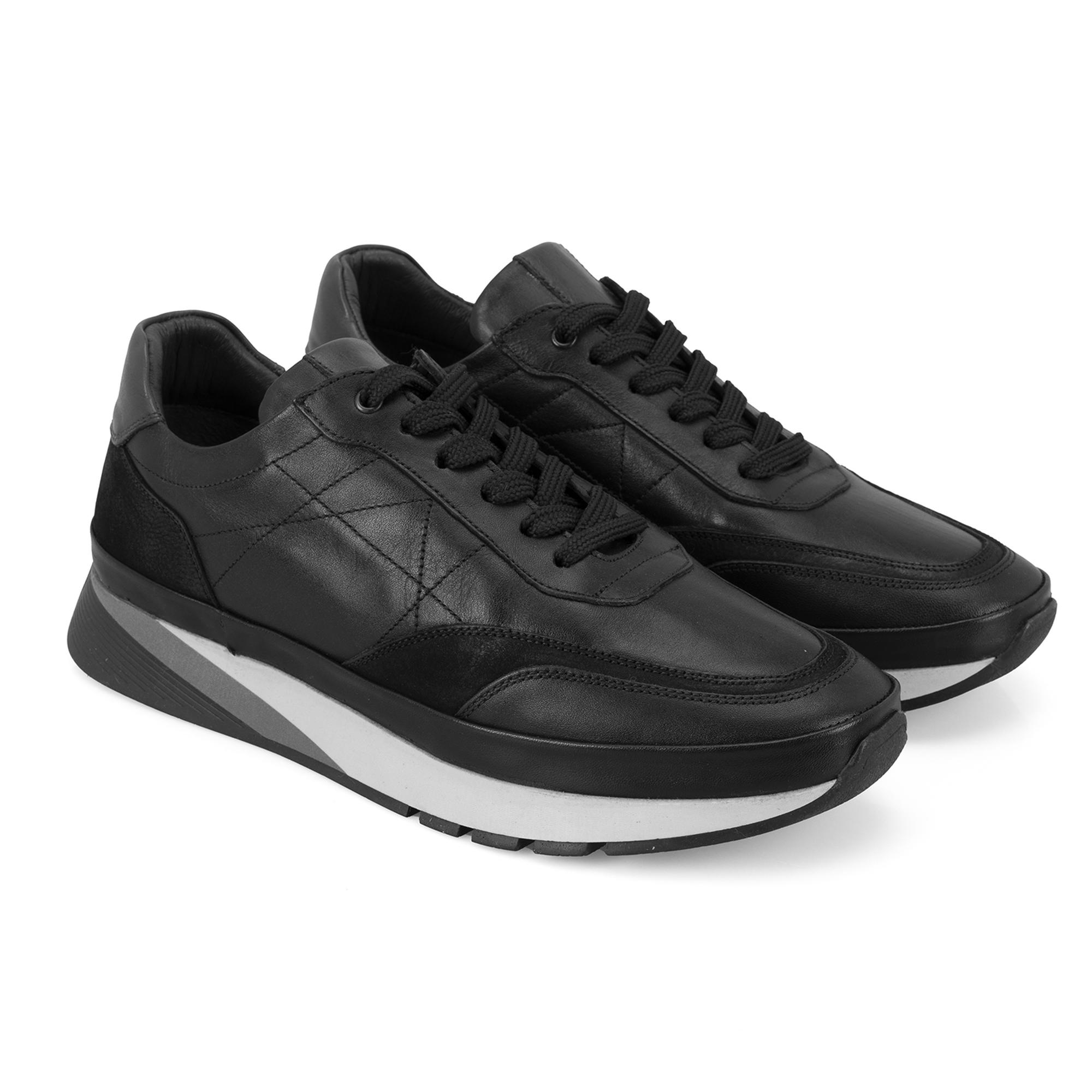 Austyn Siyah Erkek Deri Spor Ayakkabı