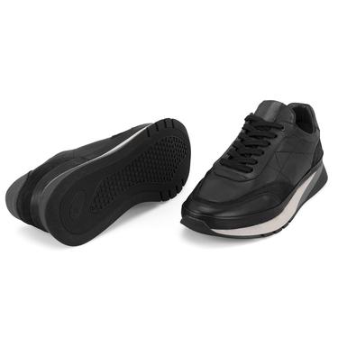  Austyn Siyah Erkek Deri Spor Ayakkabı