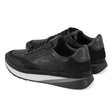  Austyn Siyah Erkek Deri Spor Ayakkabı