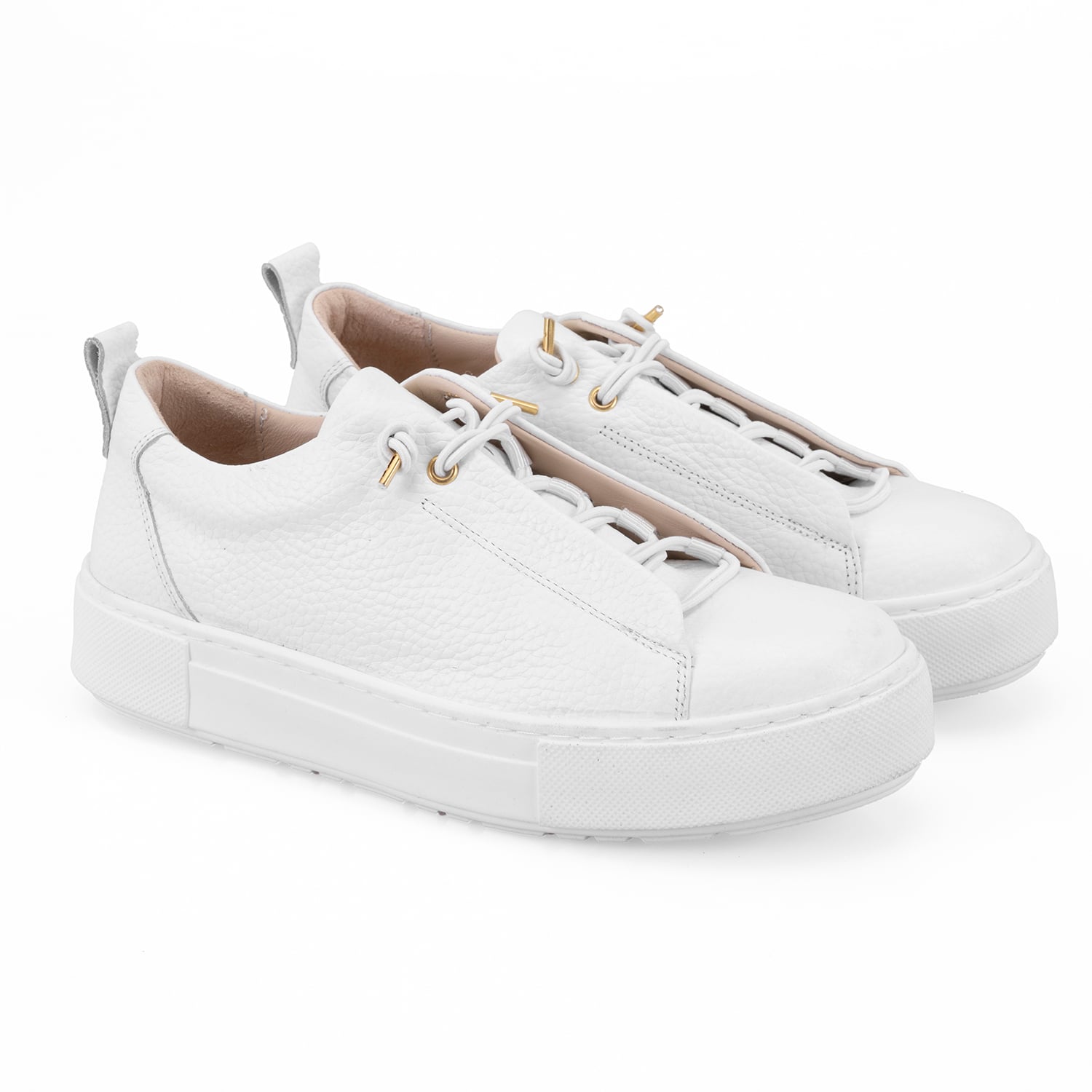  Kadın Beyaz Deri Spor Ayakkabı