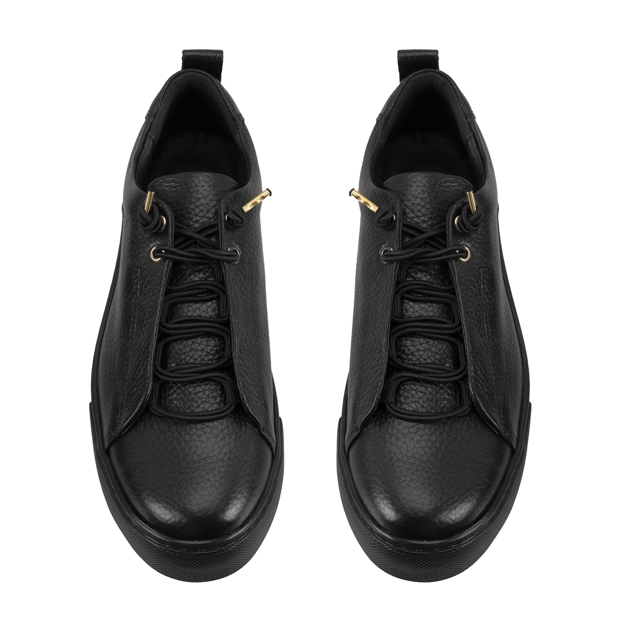 Kadın Siyah Deri Spor Ayakkabı