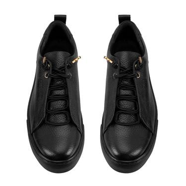  Kadın Siyah Deri Spor Ayakkabı