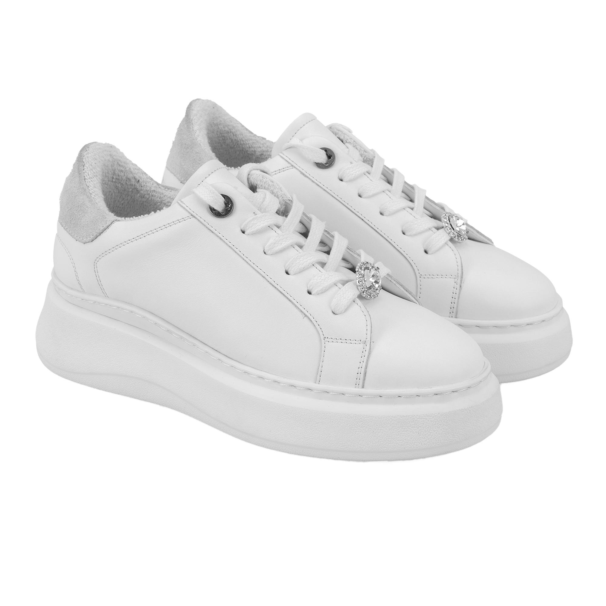 Kadın Beyaz Deri Spor Ayakkabı