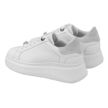  Kadın Beyaz Deri Spor Ayakkabı