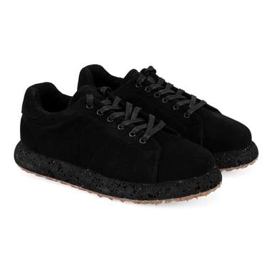  Kadın Siyah Süet Deri Günlük Ayakkabı