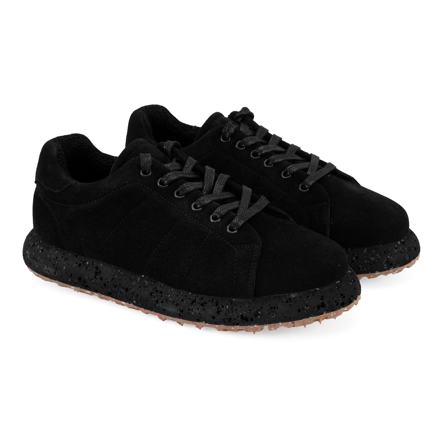  Kadın Siyah Süet Deri Günlük Ayakkabı