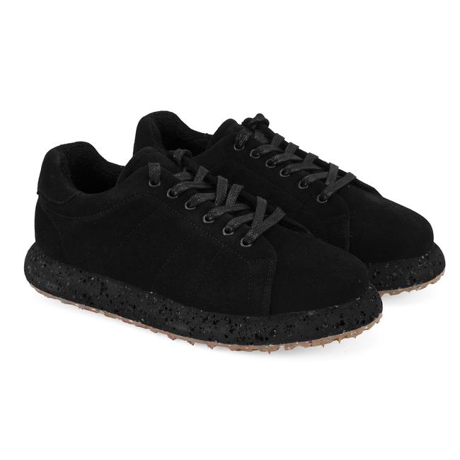  Kadın Siyah Süet Deri Günlük Ayakkabı