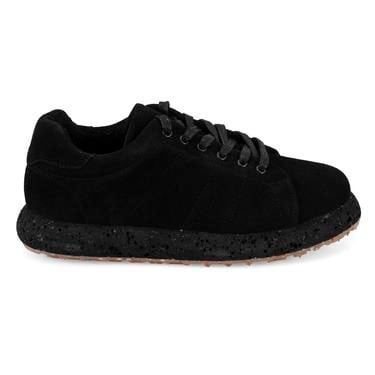  Kadın Siyah Süet Deri Günlük Ayakkabı