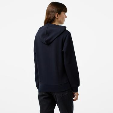  Kadın Regular Fit Kapüşonlu Lacivert Sweatshirt