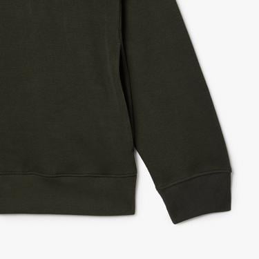  Lacoste Erkek Classic Fit Yarım Fermuarlı Haki Sweatshirt