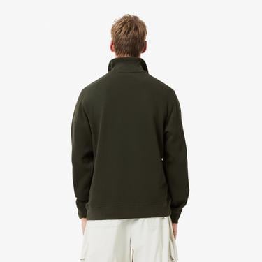  Lacoste Erkek Classic Fit Yarım Fermuarlı Haki Sweatshirt