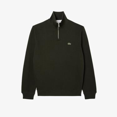  Lacoste Erkek Classic Fit Yarım Fermuarlı Haki Sweatshirt