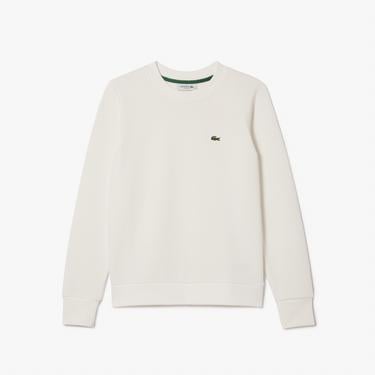  Kadın Regular Fit Bisiklet Yaka Beyaz Sweatshirt