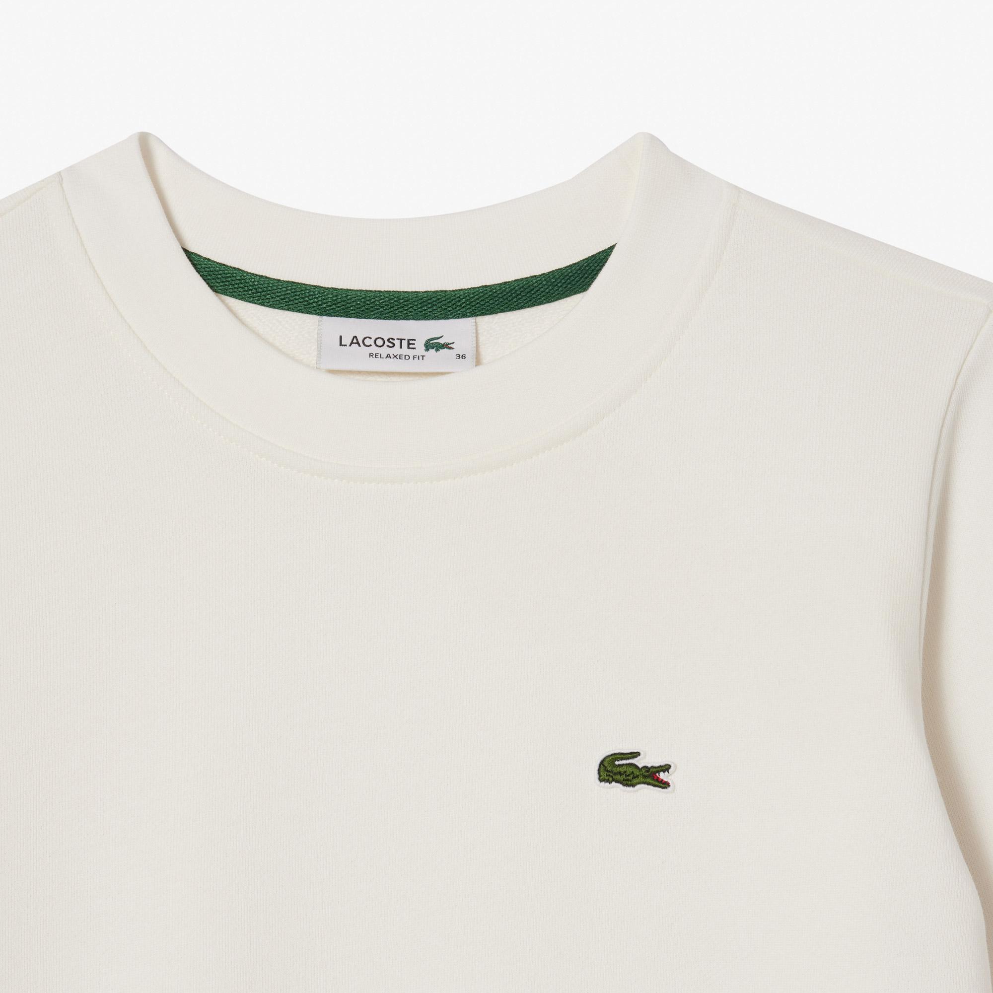 Lacoste Kadın Regular Fit Bisiklet Yaka Beyaz Sweatshirt